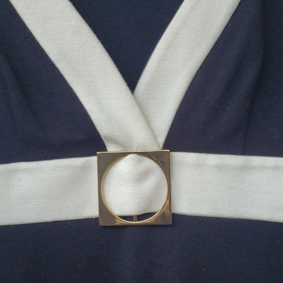 Trina Turk Black White Top Blouse Small - Picture 3 of 8